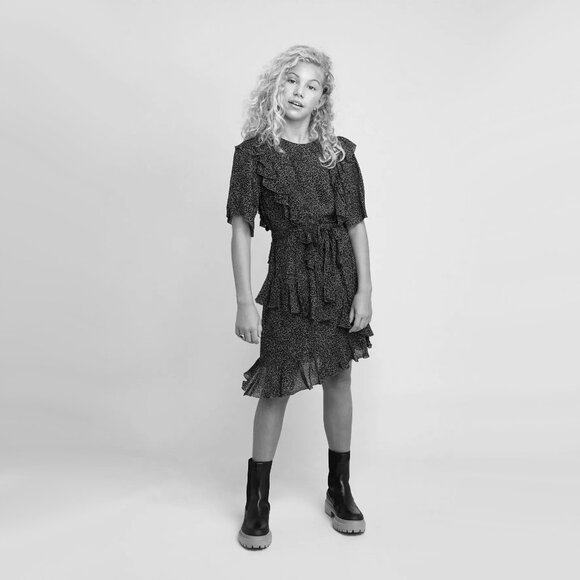 Les Coyotes de Paris printed cotton mini dress, size 18 years - Picture 2 of 7